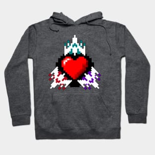 Retro Rocket Ships Heart Edition Hoodie